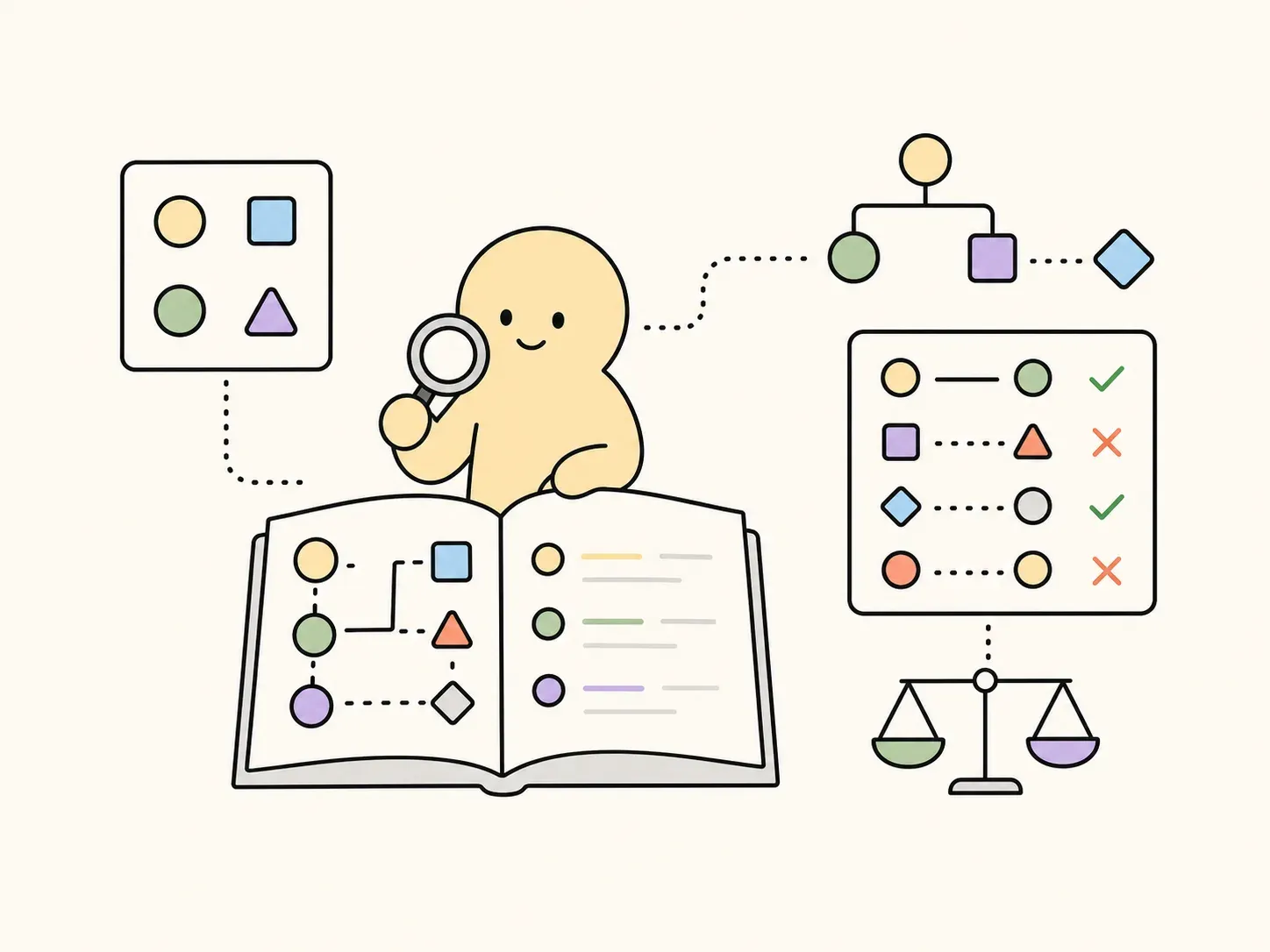 ‘용어사전’의 핵심 관계를 설명하는 손그림